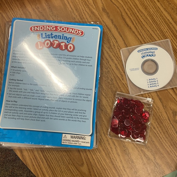 Lakeshore Learning Ending Sounds Listening Lotto NEW - Picture 4 of 4